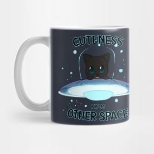 black cat cuteness from other space Mug